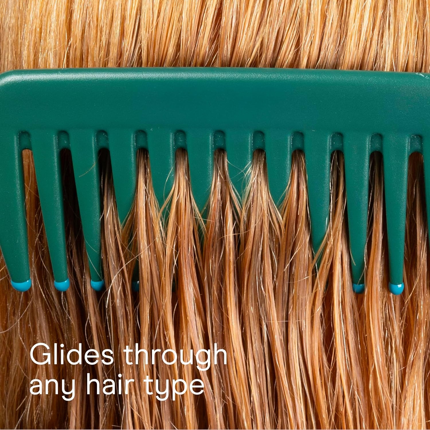 image:imageConair Detangle amp Smooth Shower Comb with Hook Detangler Hair Comb for Women and Men WideSpaced Teeth for Any Hair Type Wet or Dry Distributes Conditioner Teal Green