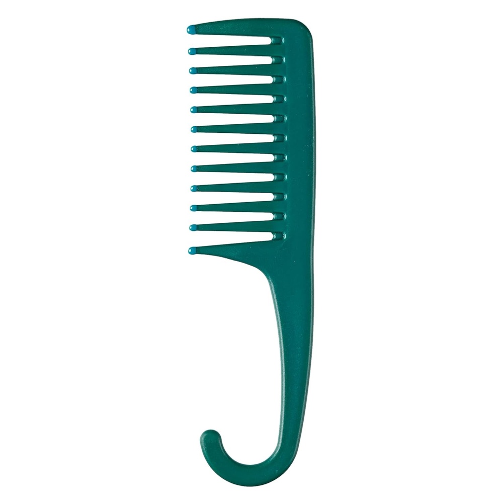 image:imageConair Detangle amp Smooth Shower Comb with Hook Detangler Hair Comb for Women and Men WideSpaced Teeth for Any Hair Type Wet or Dry Distributes Conditioner Teal Green