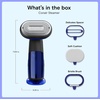 image:imageConair 2in1 Handheld Steamer and Iron for Clothes Turbo ExtremeSteam 1875W Garment Steamer and Clothing IronBlack  Blue  Versatile vertical or horizontal garmet steamer and iron with 4 steam levels purposebuilt accessories and an 8foot cordOne Size