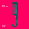 image:imageConair Detangle amp Smooth Shower Comb with Hook Detangler Hair Comb for Women and Men WideSpaced Teeth for Any Hair Type Wet or Dry Distributes Conditioner Teal Green