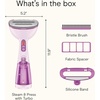 image:imageConair Handheld Garment Steamer for Clothes Turbo ExtremeSteam 1875W Fabric Steamer Portable Handheld Design Strong Penetrating Steam WhiteChampagnePurple