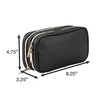 image:imageConair Makeup Bag  Travel Toiletry Bag  Cosmetic Bag  Toiletry Bag for Women  Double Zip Organizer  Pink Palm PrintBlack
