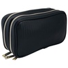 image:imageConair Makeup Bag  Travel Toiletry Bag  Cosmetic Bag  Toiletry Bag for Women  Double Zip Organizer  Pink Palm PrintBlack