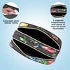 image:imageConair Makeup Bag  Travel Toiletry Bag  Cosmetic Bag  Toiletry Bag for Women  Double Zip Organizer  Pink Palm PrintBlack Floral