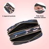 image:imageConair Makeup Bag  Travel Toiletry Bag  Cosmetic Bag  Toiletry Bag for Women  Double Zip Organizer  Pink Palm PrintBlue  Pink  Black Camo