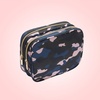 image:imageConair Makeup Bag  Travel Toiletry Bag  Cosmetic Bag  Toiletry Bag for Women  Double Zip Organizer  Pink Palm PrintBlue  Pink  Black Camo