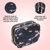image:imageConair Makeup Bag  Travel Toiletry Bag  Cosmetic Bag  Toiletry Bag for Women  Double Zip Organizer  Pink Palm PrintBlue  Pink  Black Camo