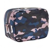 image:imageConair Makeup Bag  Travel Toiletry Bag  Cosmetic Bag  Toiletry Bag for Women  Double Zip Organizer  Pink Palm PrintBlue  Pink  Black Camo