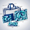 image:imageConair Makeup Bag  Travel Toiletry Bag  Cosmetic Bag  Toiletry Bag for Women  Double Zip Organizer  Pink Palm PrintBlue Swirl