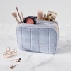 image:imageConair Makeup Bag  Travel Toiletry Bag  Cosmetic Bag  Toiletry Bag for Women  Double Zip Organizer  Pink Palm PrintFrosty Blue
