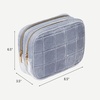 image:imageConair Makeup Bag  Travel Toiletry Bag  Cosmetic Bag  Toiletry Bag for Women  Double Zip Organizer  Pink Palm PrintFrosty Blue