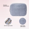image:imageConair Makeup Bag  Travel Toiletry Bag  Cosmetic Bag  Toiletry Bag for Women  Double Zip Organizer  Pink Palm PrintFrosty Blue