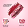 image:imageConair Makeup Bag  Travel Toiletry Bag  Cosmetic Bag  Toiletry Bag for Women  Double Zip Organizer  Pink Palm PrintGlinda Pink