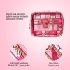 image:imageConair Makeup Bag  Travel Toiletry Bag  Cosmetic Bag  Toiletry Bag for Women  Double Zip Organizer  Pink Palm PrintGlinda Pink
