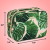 image:imageConair Makeup Bag  Travel Toiletry Bag  Cosmetic Bag  Toiletry Bag for Women  Double Zip Organizer  Pink Palm PrintPink Palm