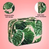 image:imageConair Makeup Bag  Travel Toiletry Bag  Cosmetic Bag  Toiletry Bag for Women  Double Zip Organizer  Pink Palm PrintPink Palm