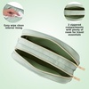image:imageConair Makeup Bag  Travel Toiletry Bag  Cosmetic Bag  Toiletry Bag for Women  Double Zip Organizer  Pink Palm PrintSage Green