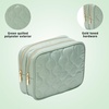 image:imageConair Makeup Bag  Travel Toiletry Bag  Cosmetic Bag  Toiletry Bag for Women  Double Zip Organizer  Pink Palm PrintSage Green