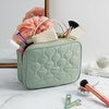 image:imageConair Makeup Bag  Travel Toiletry Bag  Cosmetic Bag  Toiletry Bag for Women  Double Zip Organizer  Pink Palm PrintSage Green