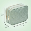 image:imageConair Makeup Bag  Travel Toiletry Bag  Cosmetic Bag  Toiletry Bag for Women  Double Zip Organizer  Pink Palm PrintSage Green