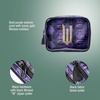 image:imageConair Makeup Bag  Travel Toiletry Bag  Cosmetic Bag  Toiletry Bag for Women  Double Zip Organizer  Pink Palm PrintWicked Purple
