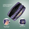 image:imageConair Makeup Bag  Travel Toiletry Bag  Cosmetic Bag  Toiletry Bag for Women  Double Zip Organizer  Pink Palm PrintWicked Purple