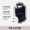 image:imageConair Pin amp Match Bobby Pins  hair accessories for women  Bobby Pins Black  Includes Storage Container  75 CountBlack