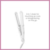 image:imageConair Travel Flat Iron and Curler 2in1 Tool Portable Hair Straightener and Hair Curler in White by Travel Smart