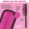 image:imageThe Knot Dr hair brush by Conair  Detangling hair brush  Removes Knots and Tangles in wet or dry Hair  hair brushes for women  PinkBlack