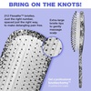 image:imageThe Knot Dr hair brush by Conair  Detangling hair brush  Removes Knots and Tangles in wet or dry Hair  hair brushes for women  PinkBlackWhite Floral