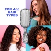 image:imageThe Knot Dr hair brush by Conair  Detangling hair brush  Removes Knots and Tangles in wet or dry Hair  hair brushes for women  PinkBlackWhite Floral