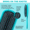 image:imageThe Knot Dr hair brush by Conair  Detangling hair brush  Removes Knots and Tangles in wet or dry Hair  hair brushes for women  PinkCoral Blue