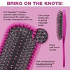 image:imageThe Knot Dr hair brush by Conair  Detangling hair brush  Removes Knots and Tangles in wet or dry Hair  hair brushes for women  PinkHot Pink