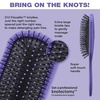 image:imageThe Knot Dr hair brush by Conair  Detangling hair brush  Removes Knots and Tangles in wet or dry Hair  hair brushes for women  PinkPurple