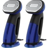 image:imageConair 2in1 Handheld Steamer and Iron for Clothes Turbo ExtremeSteam 1875W Garment Steamer and Clothing IronBlack  Blue  Versatile vertical or horizontal garmet steamer and iron with 4 steam levels purposebuilt accessories and an 8foot cordOne Size Pack of 2