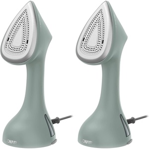 image:imageConair 2in1 Iron and Garment Steamer Aluminum Soleplate 1700W Green  Turbocharged steamer for clothes and other fabrics fast heatup with steam motion sensor and removable water tankCompact Pack of 2
