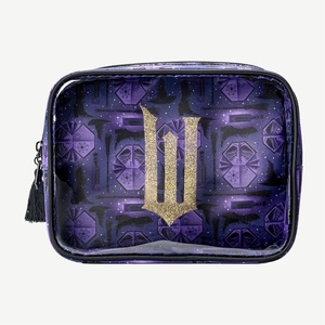 image:imageConair Makeup Bag  Travel Toiletry Bag  Cosmetic Bag  Toiletry Bag for Women  Double Zip Organizer  Pink Palm PrintWicked Purple