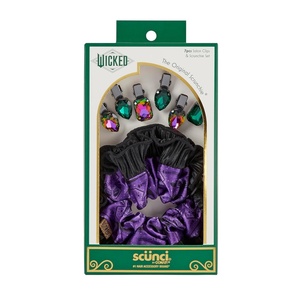 image:imageScnci by Conair Wicked Elphaba Scrunchie amp Hair Clip Set  7 Piece Set  Salon Clips with Faux Gems  Hair Accessories for Girls amp WomenElphaba  Black