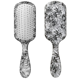 image:imageThe Knot Dr hair brush by Conair  Detangling hair brush  Removes Knots and Tangles in wet or dry Hair  hair brushes for women  PinkBlackWhite Floral